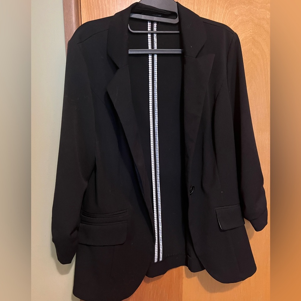 Black 3/4 sleeve blazer